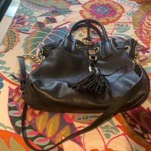Black michael Kors leather purse